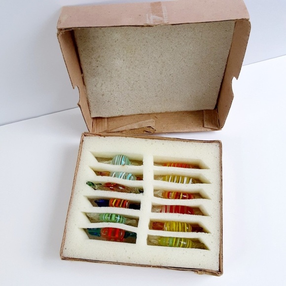 Hand-blown Glass Candy 12 pcs Multicolored from Lillian Vernon Original Box - Picture 3 of 6